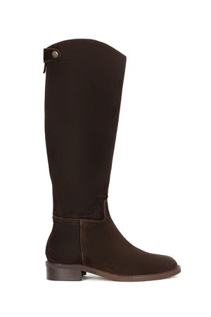 Stivale alto in camoscio marrone JULIE DEE | GW104490